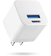 USB C Charger, Apple Watch Charger, Upgraded PD Dual Port Mini USB C Wall Charging, Type C Power ...