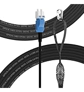 FLYPROFiber OS2 LC to LC Outdoor Armored Fiber Optic Cable, Duplex Single Mode Fiber 1G/10G 9/125...