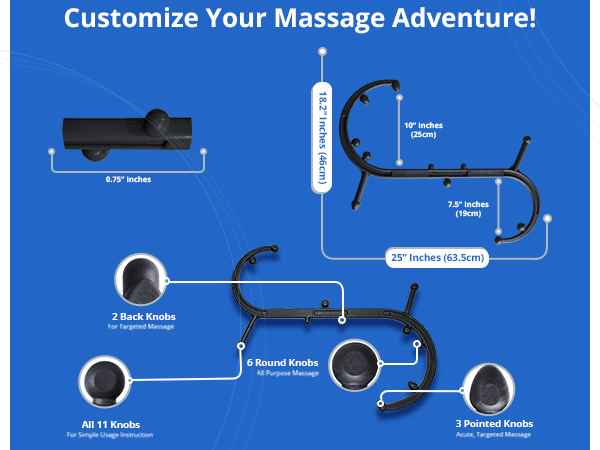 liba back and neck massager, trigger point rocker, massage bar, massage trigger point cane