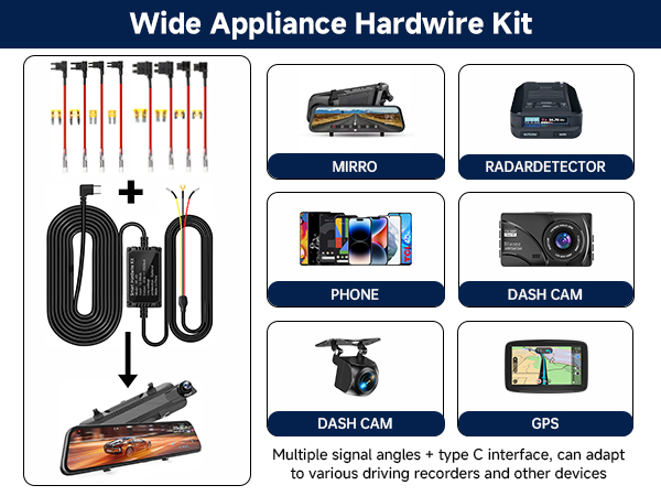 hardware kit for dash cam