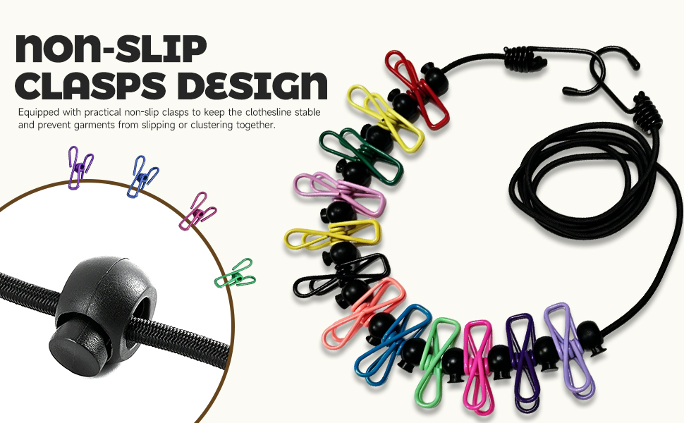 Non-slip clasps design
