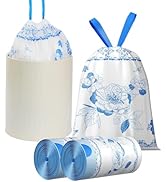 VOK 4 Gallon Trash Bags Drawstring, 4 Gallon Garbage Bags, Small Trash Bags for Office, Kitchen, ...