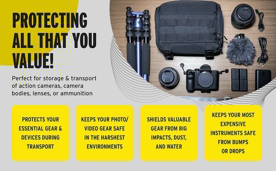 protect, valuebles, camera gear, transport, portable, dustproof, waterproof, 