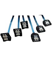 DiliVing SATA Cable III, 3 Pack SATA Cable III 6Gbps Right Angle HDD SSD Data Cable with Locking ...