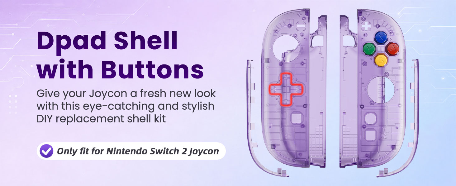 Shell (D-Pad Version) with Buttons for Joycon 2