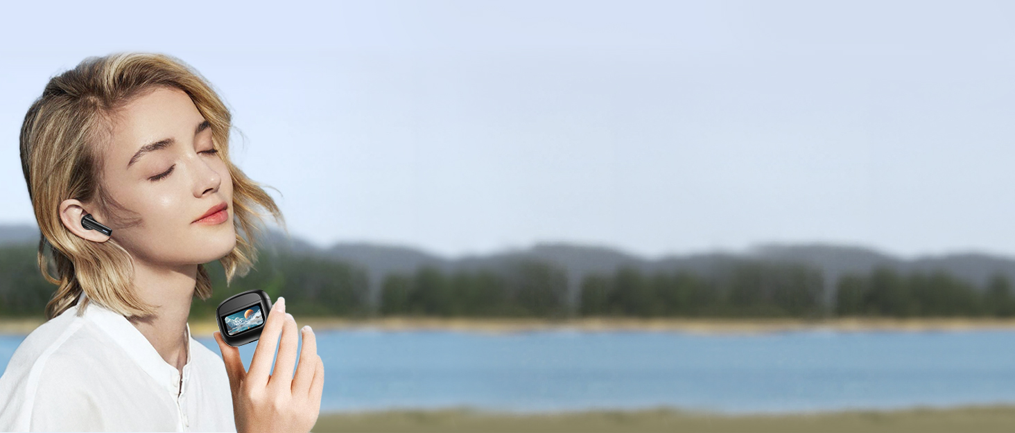 T21 wireless ear buds with touch screen