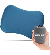 AIRSPIRIT Inflatable Camping Pillow Ultralight Adjustable Firmness, TPU Travel Pillow for Neck &amp; ...