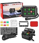 Nilight 6 Gang Switch Panel Universal Circuit Control Relay System with Fuse Wiring Harness Autom...