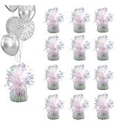 Moretreat Balloon weights, 12 pieces, aluminum foil, suitable for birthday parties, gatherings, w...