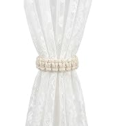 HOMEBROS Curtain Tiebacks, Boho Rustic Braided Curtain Holdbacks for Indoor Outdoor Curtains, Ben...