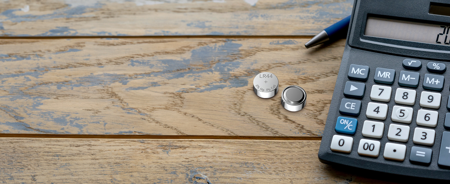 LR44 button cell batteries for calculators