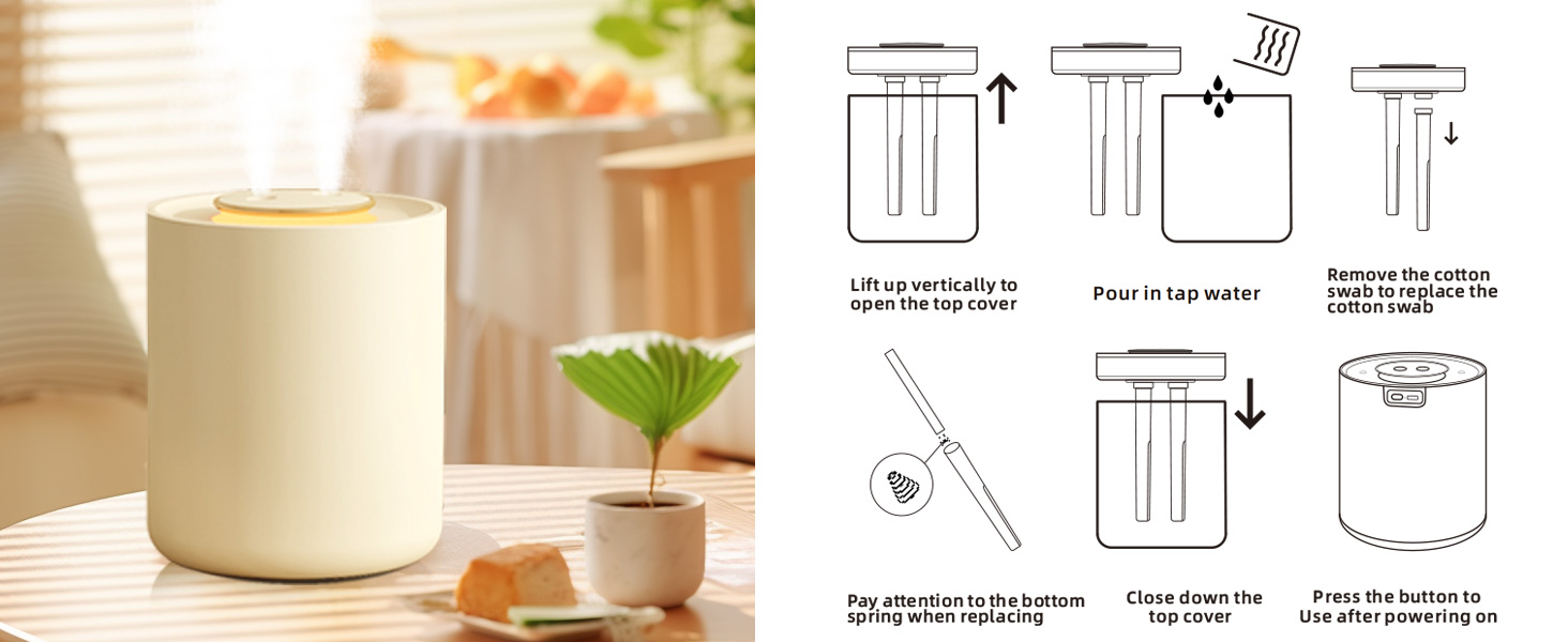 portable Humidifier Baby Bedroom Travel Small Cool Mist USB Personal Desktop Humidifier Home