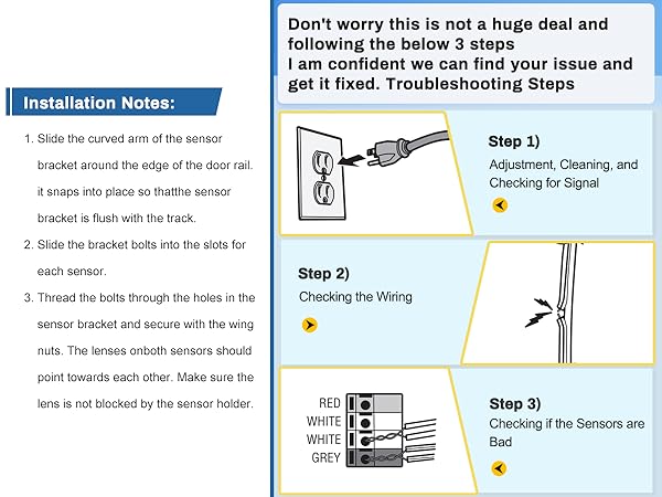 garage door sensor bracket Replacement