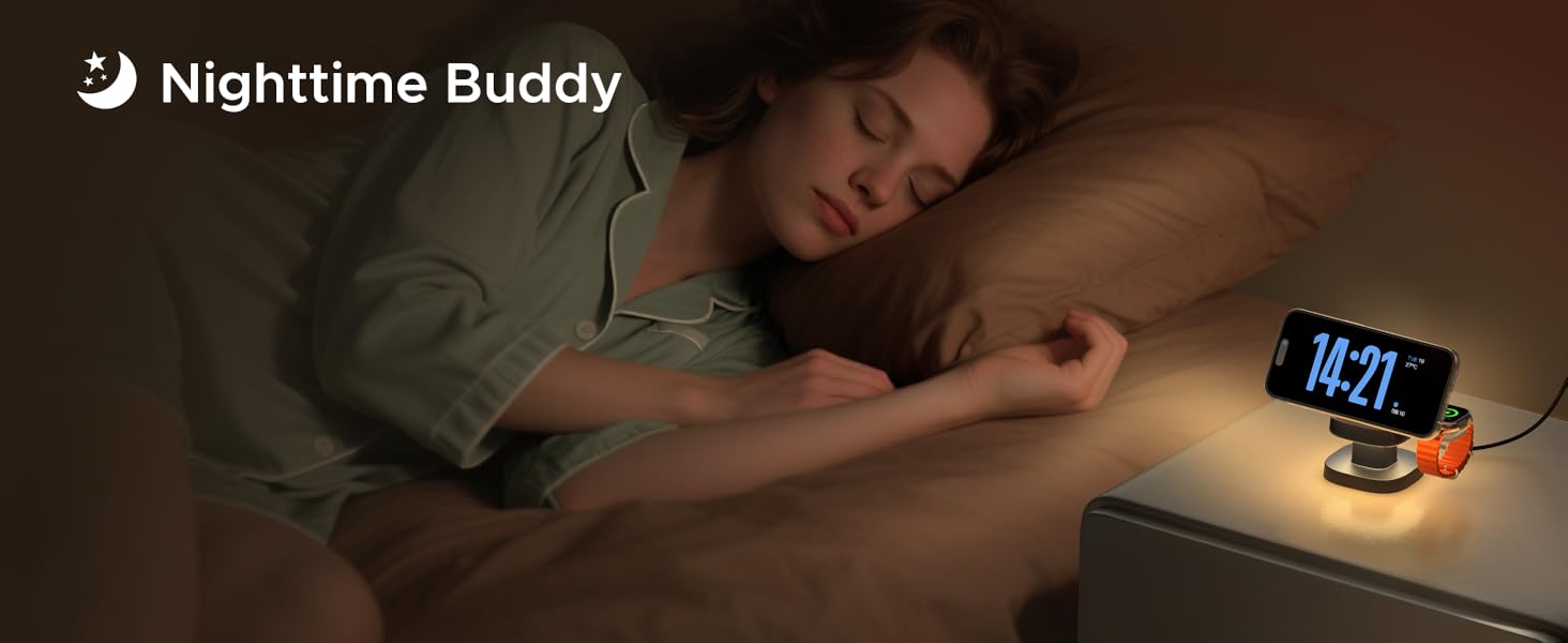 iphone charger stand with warm night lamp, Be your nightime buddy.
