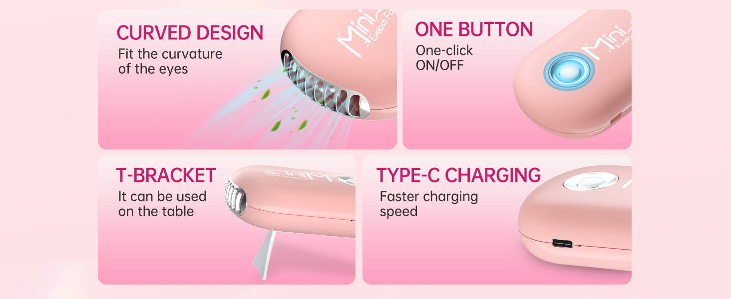 2 mini lash fan eyelash extension fan