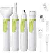 Electric Razor for Women- 4 in 1 Electric Shaver for Women, Wet &amp; Dry Bikini Trimmer and Facial H...