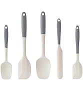 Silicone Spatula Set, 5 Piece Food Grade Rubber Spatulas for Baking, Cooking, and Mixing High Hea...