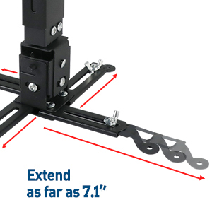 Removable Extension Brackets with Two Replacement Sizes Suitable for Most Projector Size
