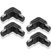 GINTOOYUN SAE Polarity Reverse Adapter 90 Degree Angled SAE Male to Male Adapter Connectors Quick...