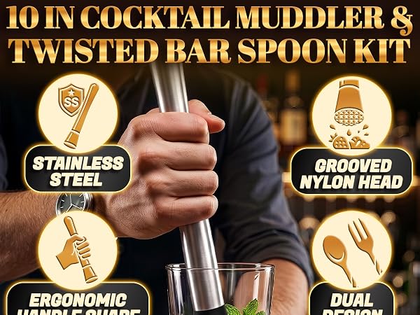 this bartesian cocktail capsules for cocktail shaker set are great for kitchen set for muddler set