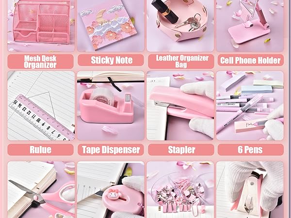 Pink Desk Organizers