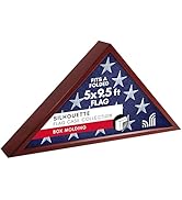 Americanflat Large Flag Display Case - Fits Folded 5x9.5' Burial Flags - Silhouette Collection - ...