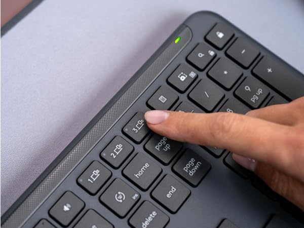 Signature Slim K950 Wireless Keyboard with Sleek Design, Switch Typing Between Devices, Quiet Typing