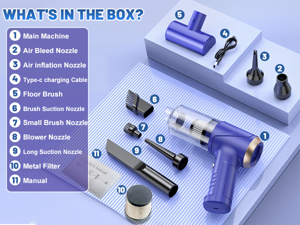 Mini cordless car vacuum