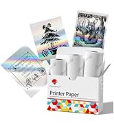 Phomemo Silver Self-Adhesive Thermal Paper, Glossy Laser Sticker Paper Label Compatible with Phom...