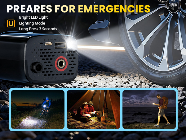 tire air bump with LED light for emergency lighting