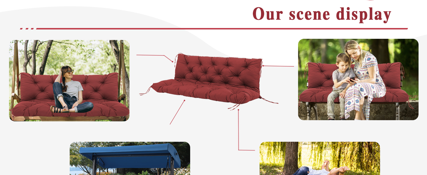 outdoor porch swing cushions