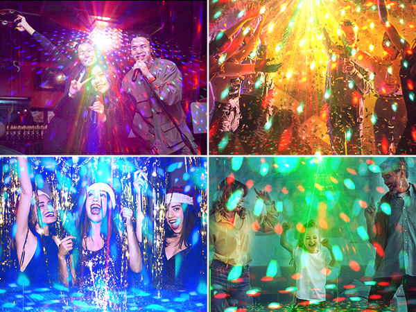 party disco ball rgb led dj rave bar strobe music studio dance floor stage ecorations laser flashi