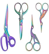 Asdirne Titanium Coating Sewing Scissors Bundle, Professional Fabric Scissors Set, Ultra-Sharp St...