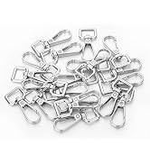 20 Pcs Metal Swivel Lobster Clasp Hooks,D Rings Purse Hardware for Bag Making,Purse Strap Hardwar...