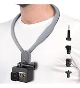 AFAITH Upgraded Max Neck Mount for GoPro Phone, First Person POV Vlog Magnetic Bendable Selfie Ne...