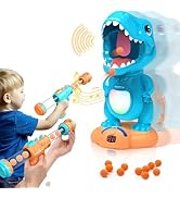 EagleStone Moveable Dinosaur Shooting Toys for Boys, Kids Target Shooting Games w/ 2 Air Pump Gun...