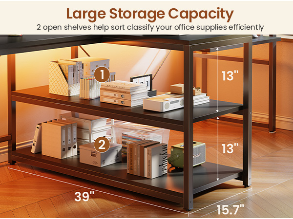desk with storage