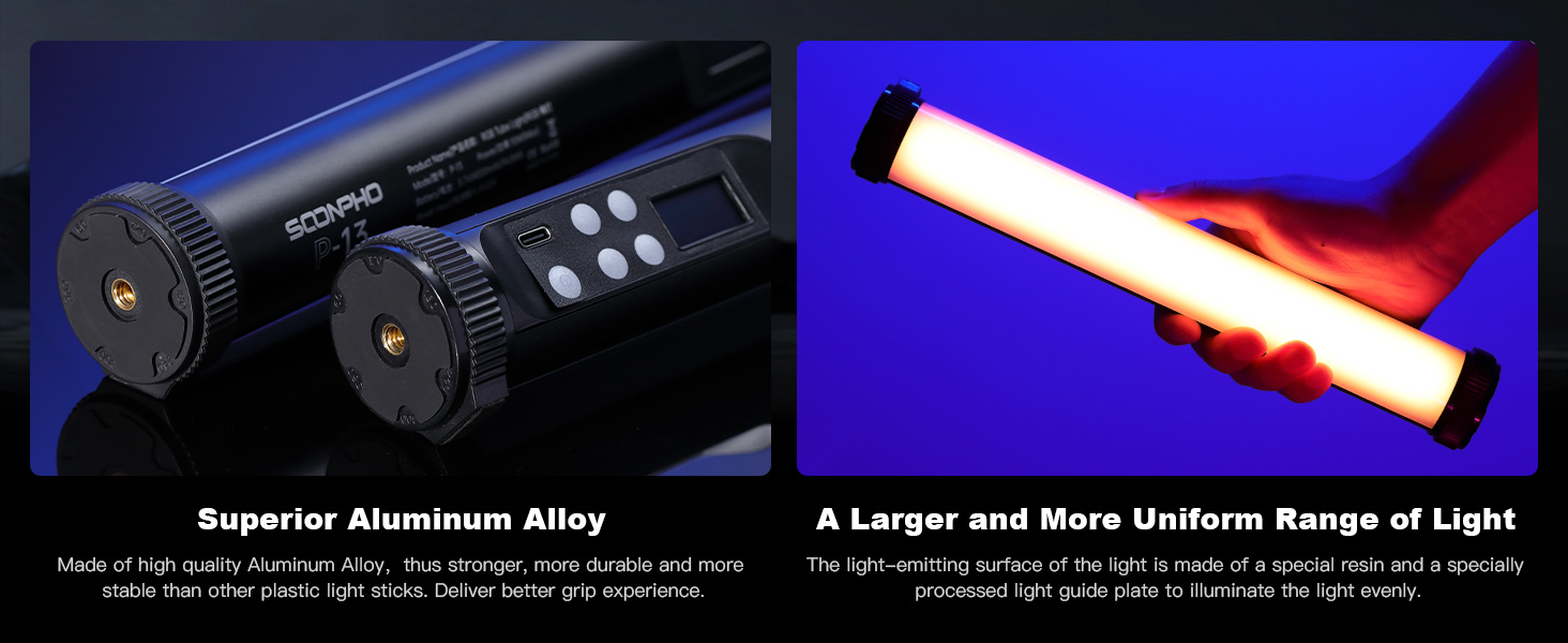 rgb video light wand 360 full color 