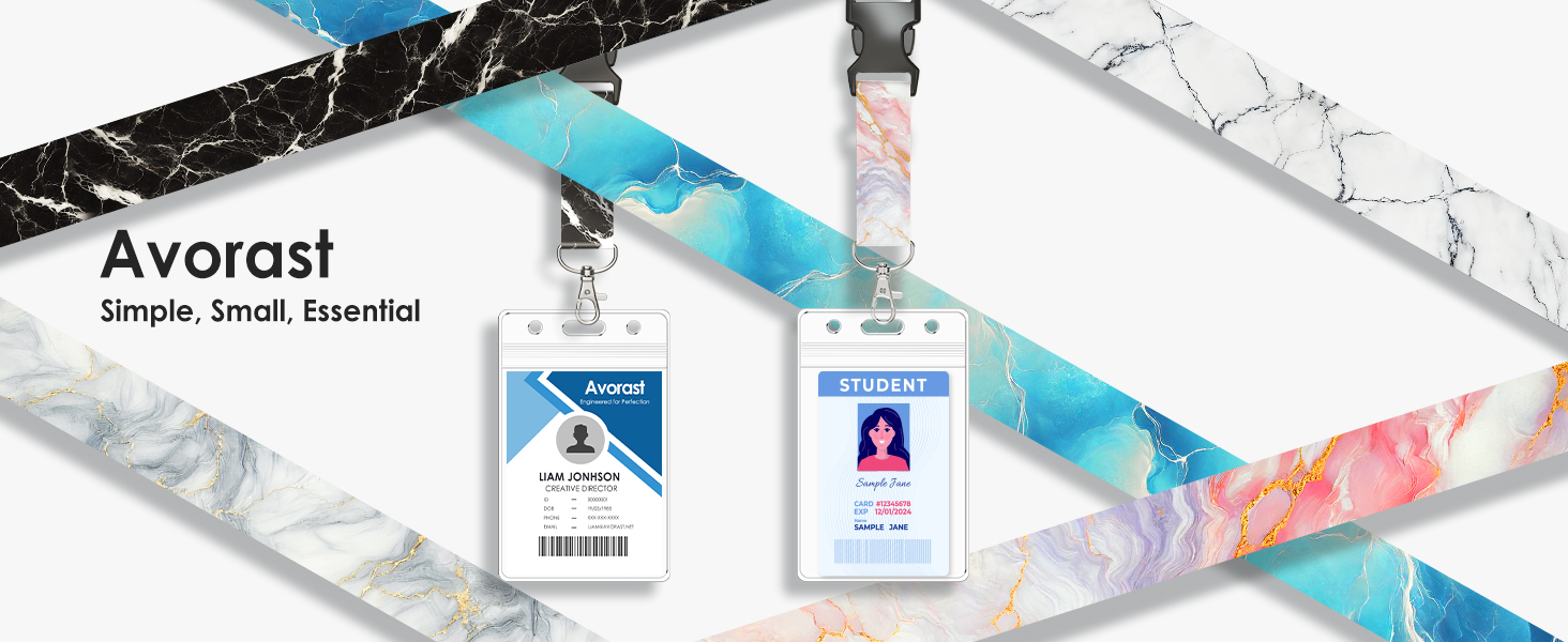 5 Pack Marble Veining Cruise Lanyard