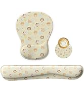 WINTOJO Wrist Rest Support for Mouse Pad Keyboard Set Circle Coaster Gaming Mouse Pad Ergonomic G...