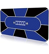 71" x 35" Poker Mat for Table,Smooth Water Repellent Surface,Nonslip Rubber Bottom, Foldable Texa...