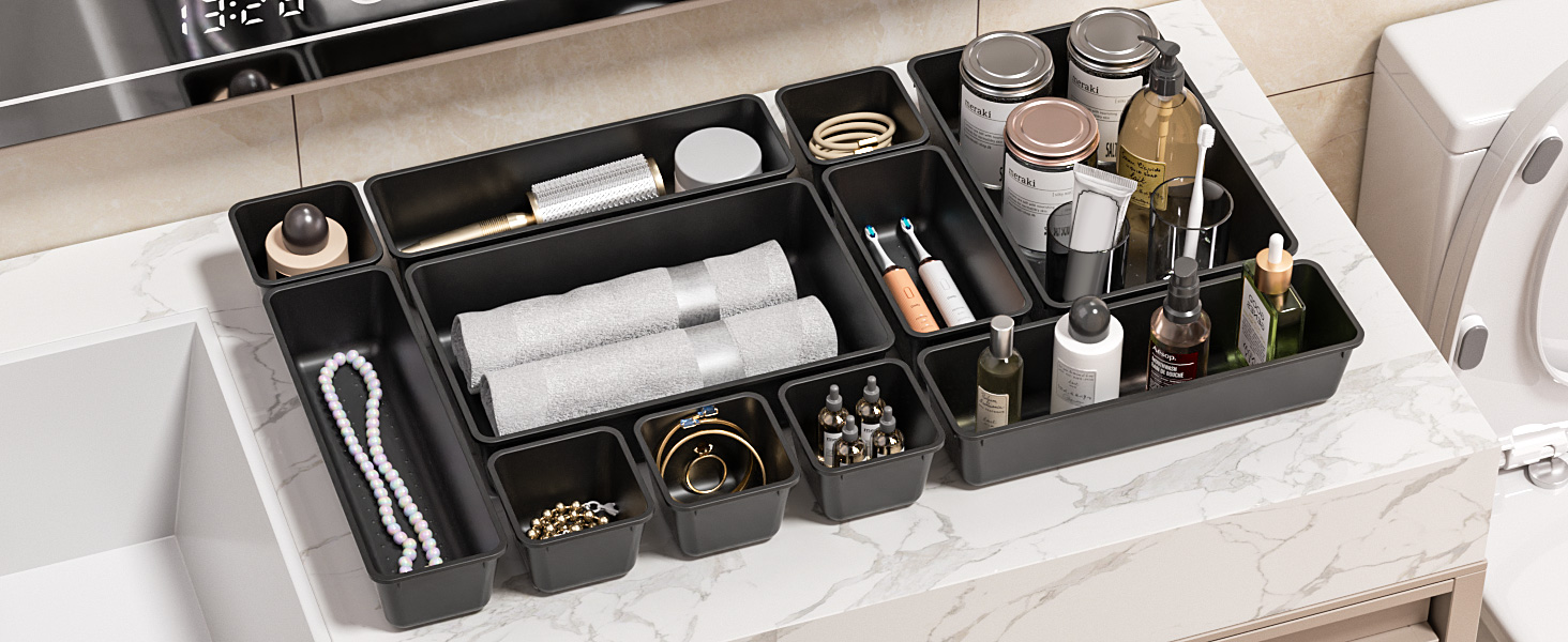 bathroom drawer organizer