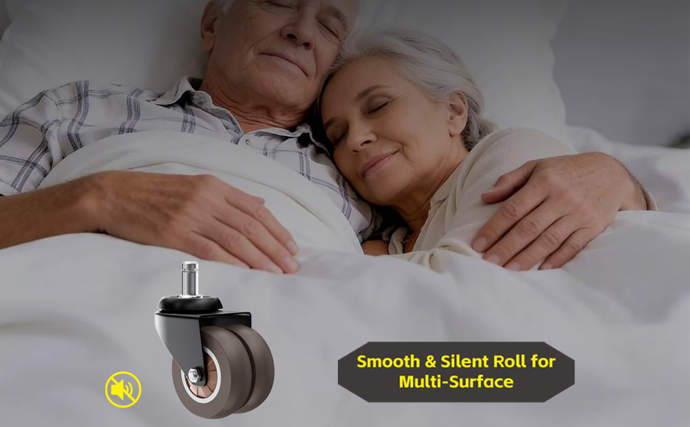 Smooth Rolling &amp;amp; Ultra-Quiet Universal Fit for Most Office &amp;amp; Desk Chairs