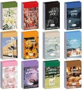 12 Sets 600 Sheets Washi Stickers for Journaling, Daily Quote Flower Nature Travel Stickers Vinta...