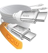 JSAUX 100W USB C to USB C Cable [2-Pack 6.6FT], iPhone 16 USB C Fast Charger Cord Compatible with...