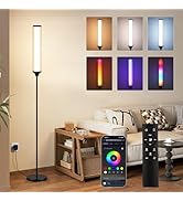 FRIDEKO HOME Floor Lamp, Smart RGBCW LED Color Changing Ambient Lighting for Living Room &amp; Gaming...