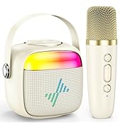 LENRUE Karaoke Machine for Kids, Birthday Gifts for Girls Boys Teens with Wireless Microphone, Co...