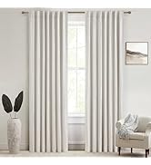 100% Blackout Curtains 90 Inches Long for Living Room 2 Panels Set, Room Darkening Energy Saving ...