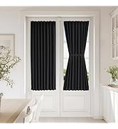 Vatge Front Door Curtains for Glass Window - Blackout Door Curtain Panel with Tieback for Living ...