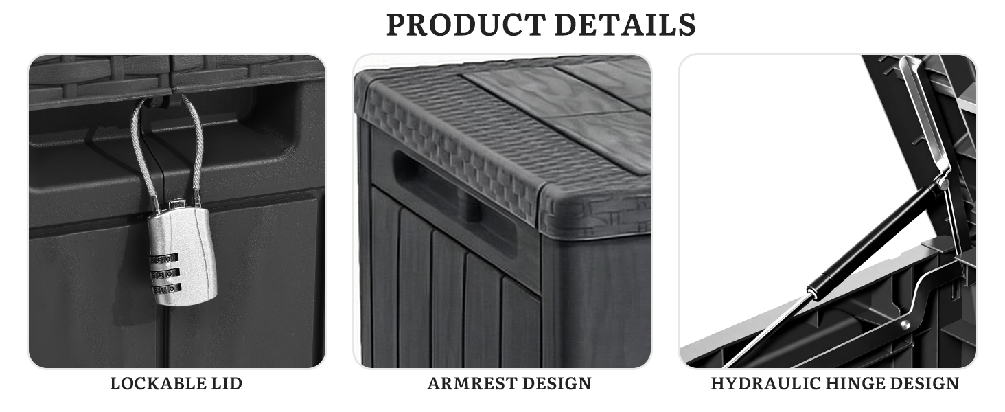134 gallon outdoor storage box